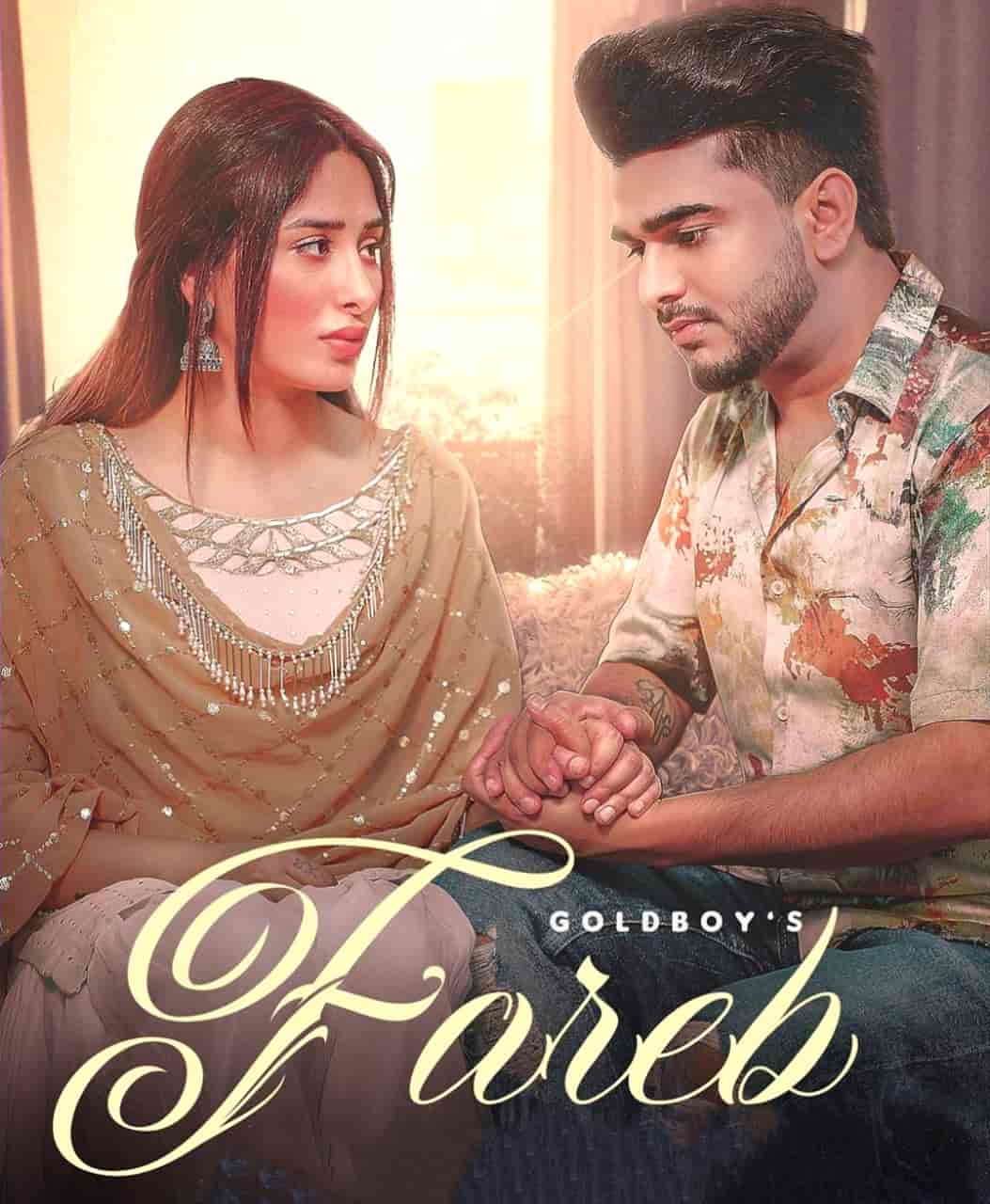 Fareb Sad Punjabi Song Image Features Goldboy and Mahira Sharma