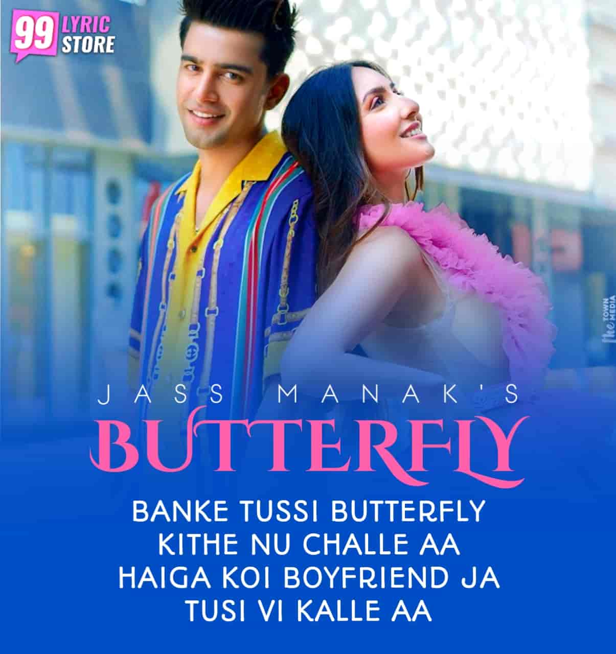 Banke Tussi Butterfly Punjabi Song Image Features Jass Manak