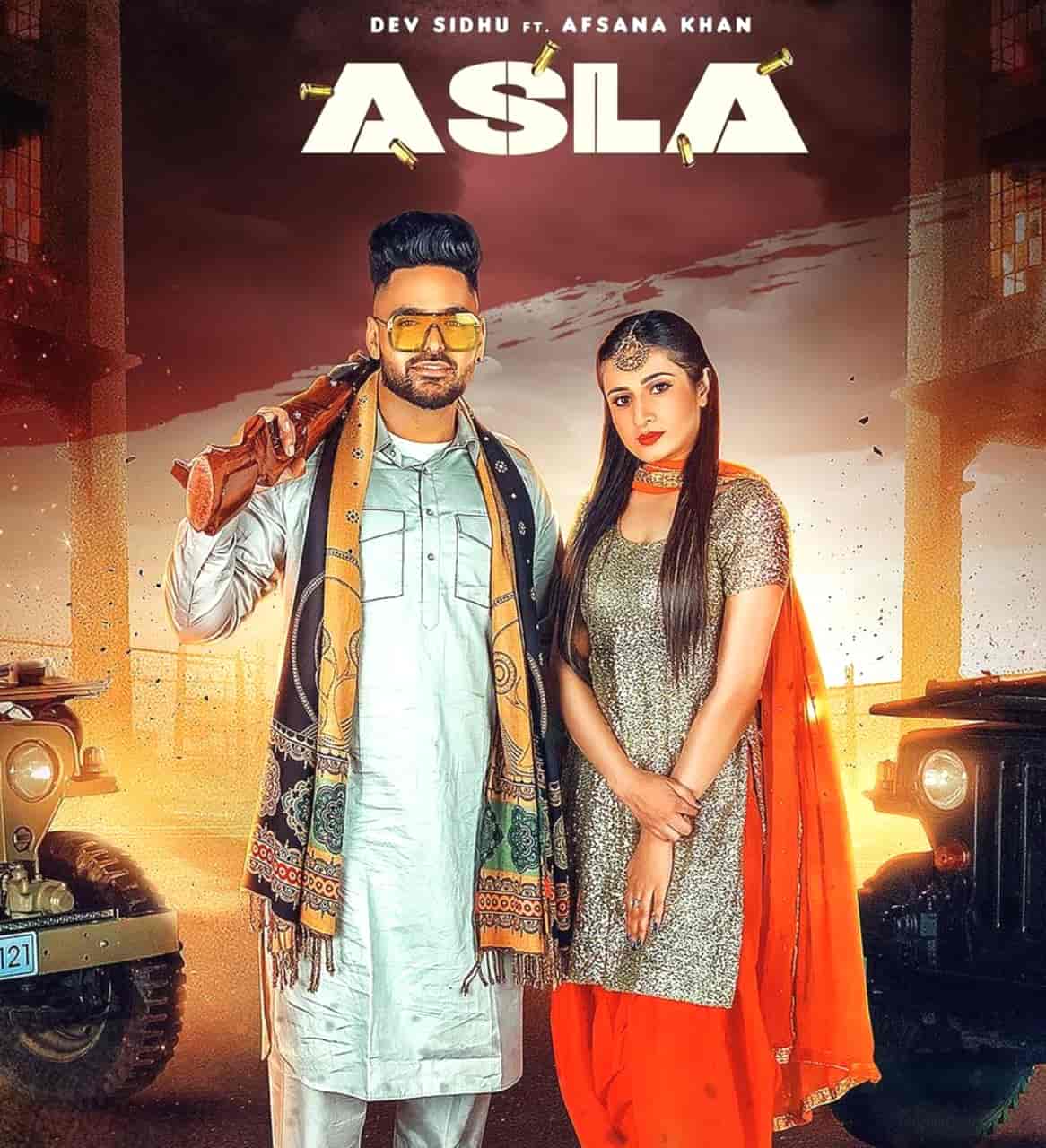 Asla Punjabi Song Image Features Dev Sidhu and Afsana Khan