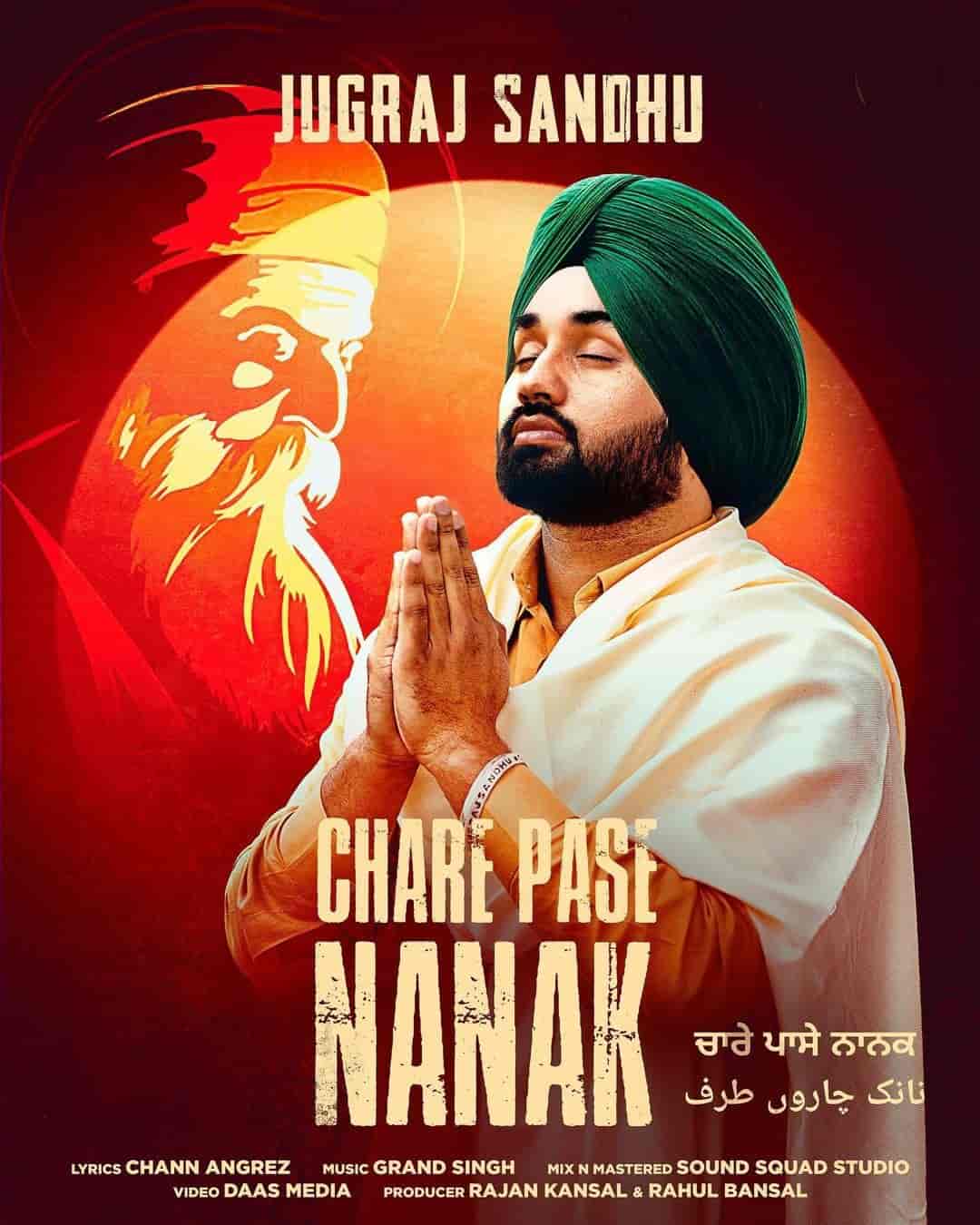Chare Pase Nanak Punjabi Song Image Features Jugraj Sandhu