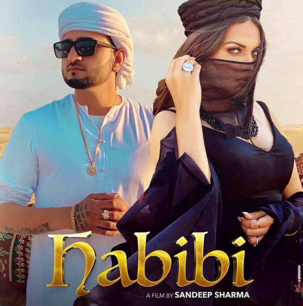 Habibi Punjabi Song Lyrics Image Features Saajz And Himanshi Khurana.