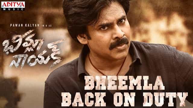 Bheemla Back On Duty South Indian Song Image From Movie Bheemla Nayak