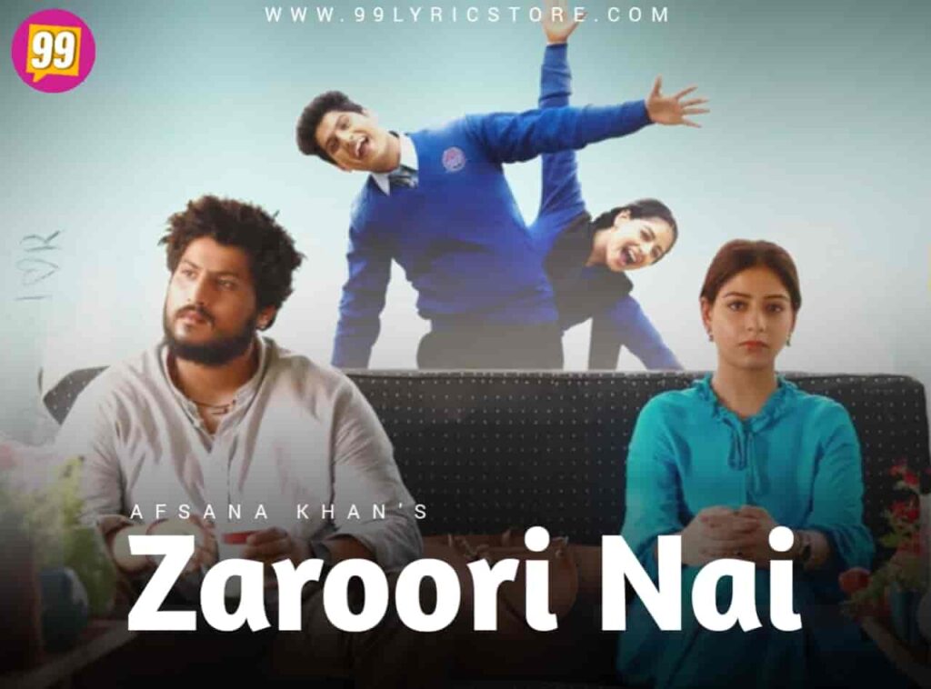 Zaroori Nai Punjabi Song Image Features Gurnam Bhullar And Tania