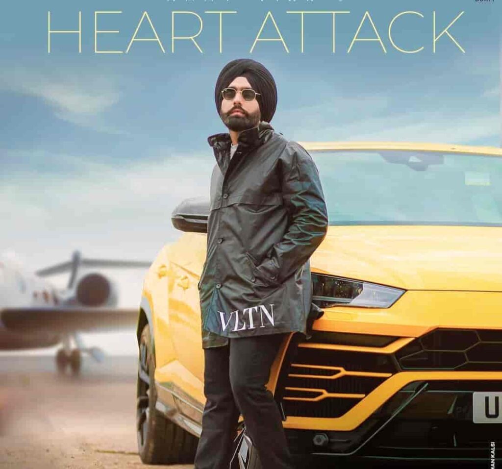 Heart Attack Punjabi Song Image Features Ammy Virk