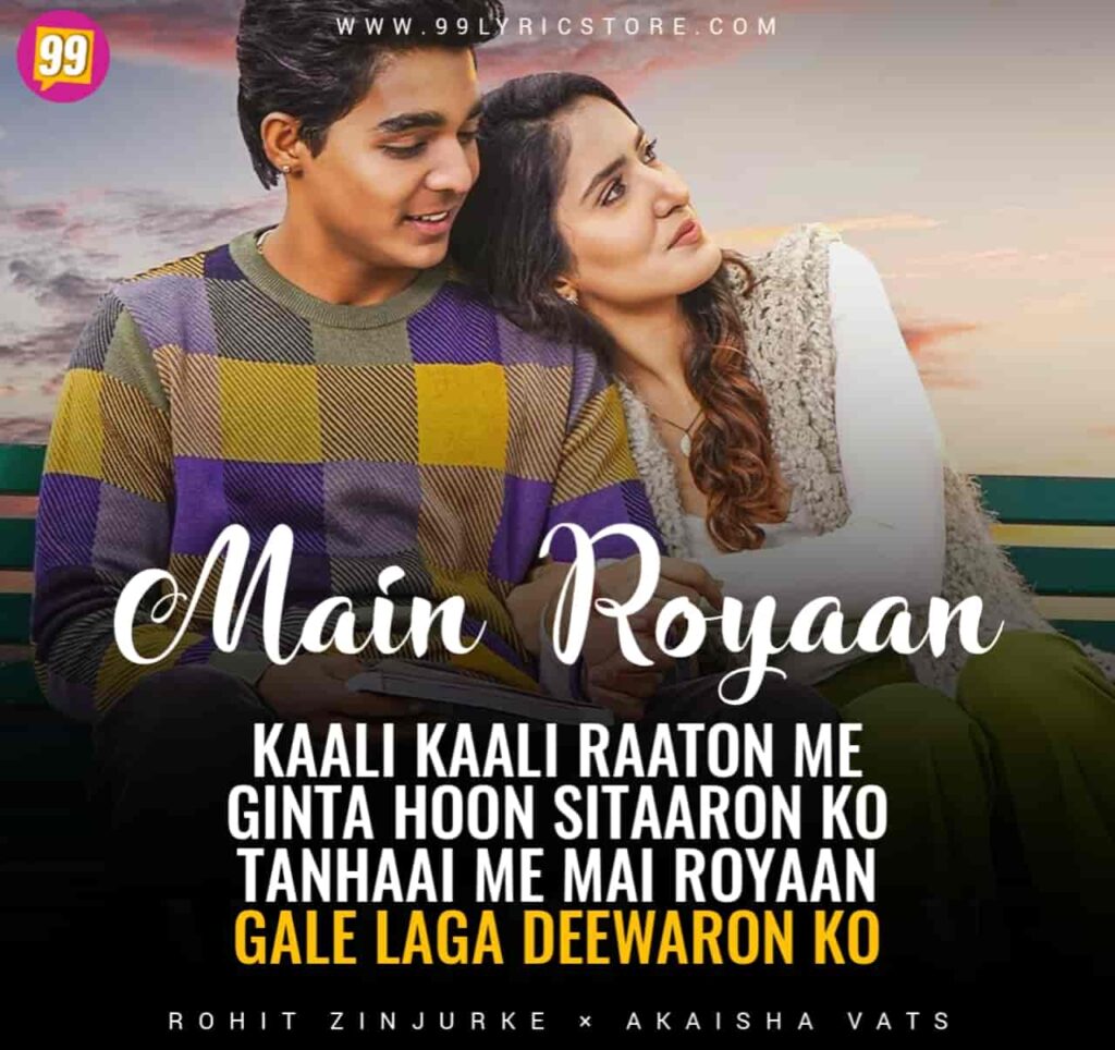 Main Royaan Hindi Song Image Features Rohit Zinjurke and Akaisha Vats